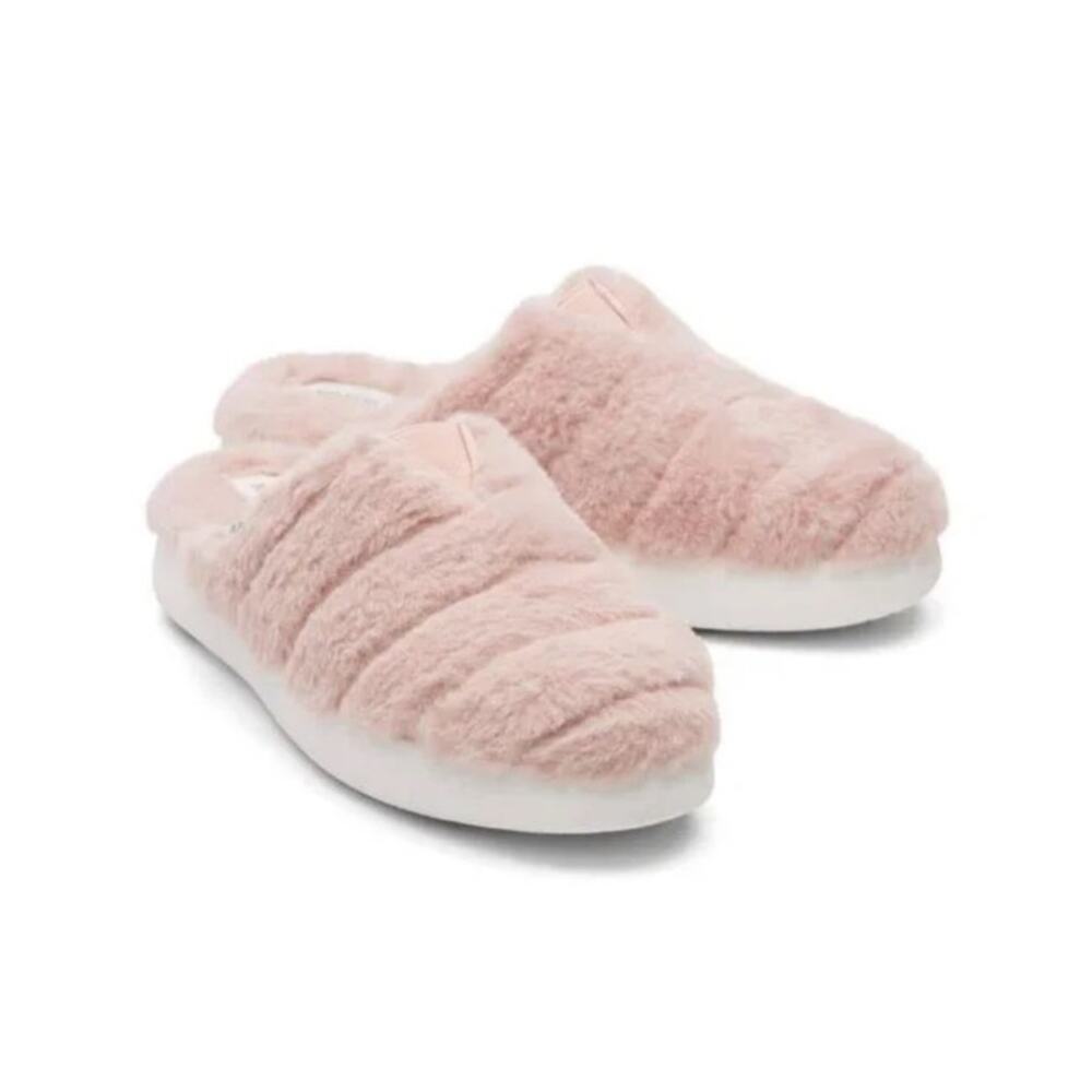Toms | Size 7 Slippers Alpargata Mallow Mule Rose Smoke Faux Fur Pink